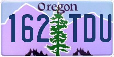 OR license plate 162TDU