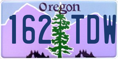 OR license plate 162TDW