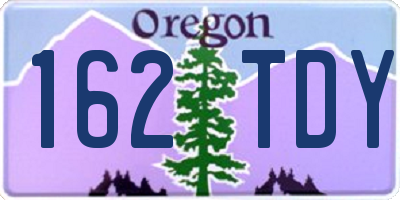 OR license plate 162TDY