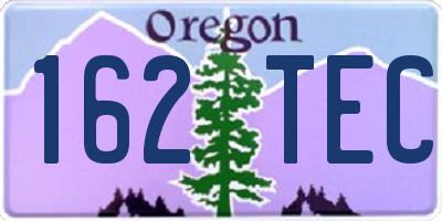 OR license plate 162TEC