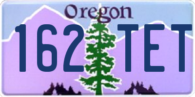 OR license plate 162TET
