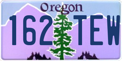 OR license plate 162TEW