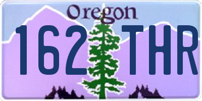 OR license plate 162THR