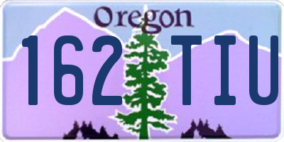 OR license plate 162TIU