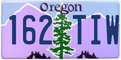 OR license plate 162TIW