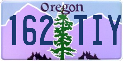 OR license plate 162TIY