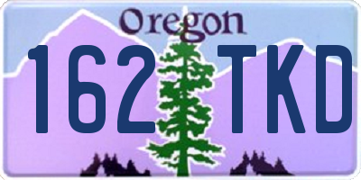 OR license plate 162TKD