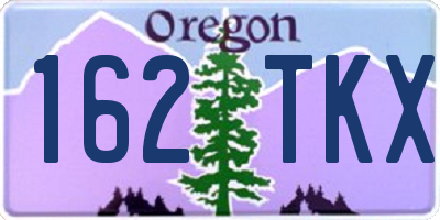 OR license plate 162TKX