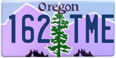 OR license plate 162TME