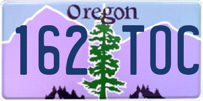 OR license plate 162TOC