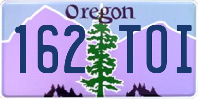 OR license plate 162TOI