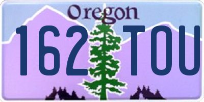 OR license plate 162TOU