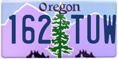 OR license plate 162TUW