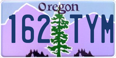OR license plate 162TYM
