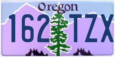 OR license plate 162TZX