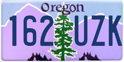 OR license plate 162UZK