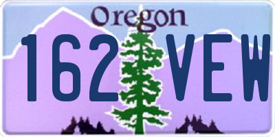 OR license plate 162VEW