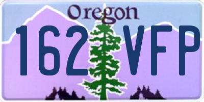 OR license plate 162VFP