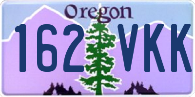 OR license plate 162VKK