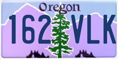 OR license plate 162VLK