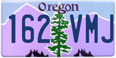 OR license plate 162VMJ