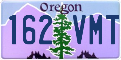 OR license plate 162VMT