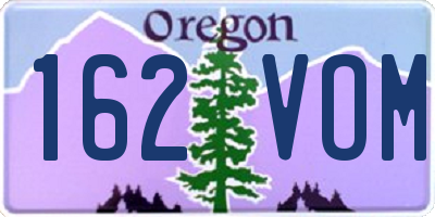OR license plate 162VOM