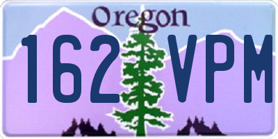 OR license plate 162VPM