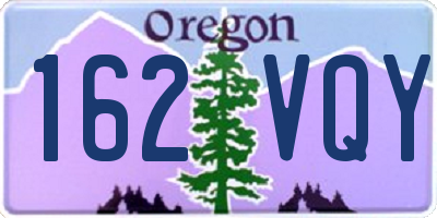 OR license plate 162VQY