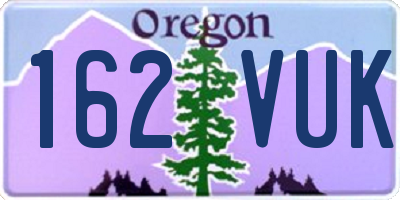 OR license plate 162VUK