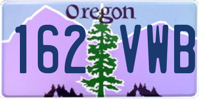 OR license plate 162VWB