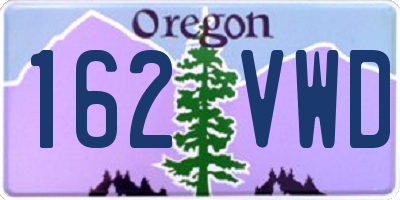 OR license plate 162VWD