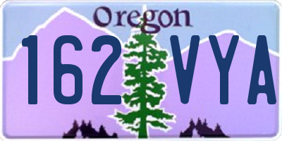 OR license plate 162VYA