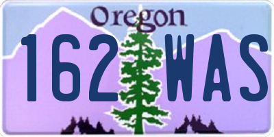 OR license plate 162WAS