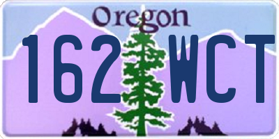 OR license plate 162WCT