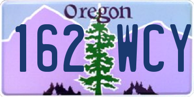 OR license plate 162WCY