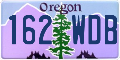 OR license plate 162WDB