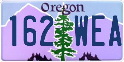 OR license plate 162WEA