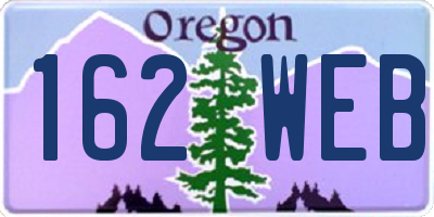 OR license plate 162WEB