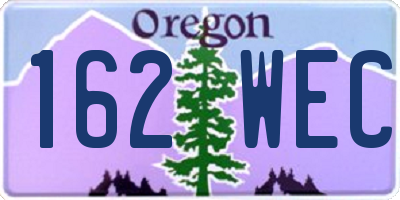 OR license plate 162WEC