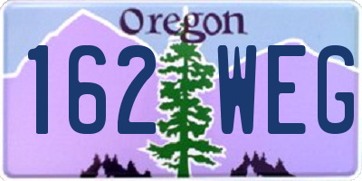 OR license plate 162WEG