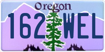 OR license plate 162WEL