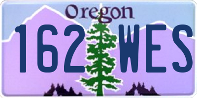 OR license plate 162WES
