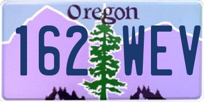 OR license plate 162WEV