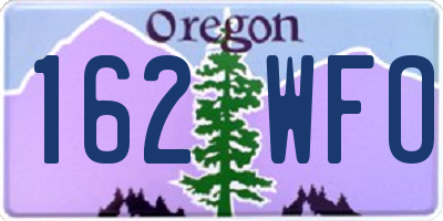 OR license plate 162WFO