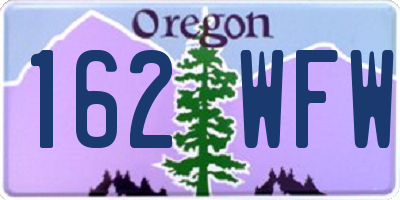 OR license plate 162WFW