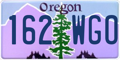 OR license plate 162WGO