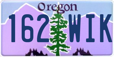 OR license plate 162WIK
