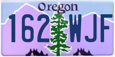 OR license plate 162WJF