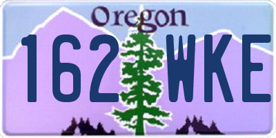 OR license plate 162WKE